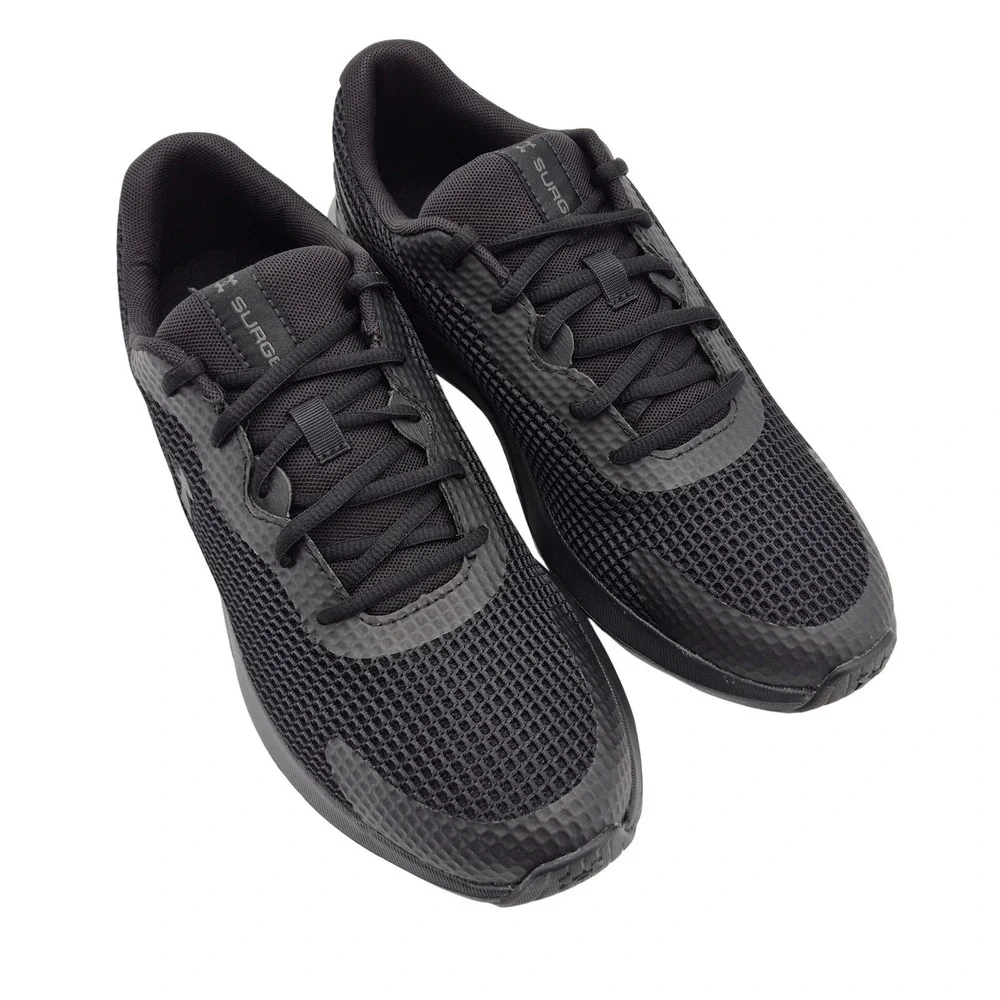 Under Armour UA Surge 3 All Black Men's Size 10.5 Running Shoes Cross Training